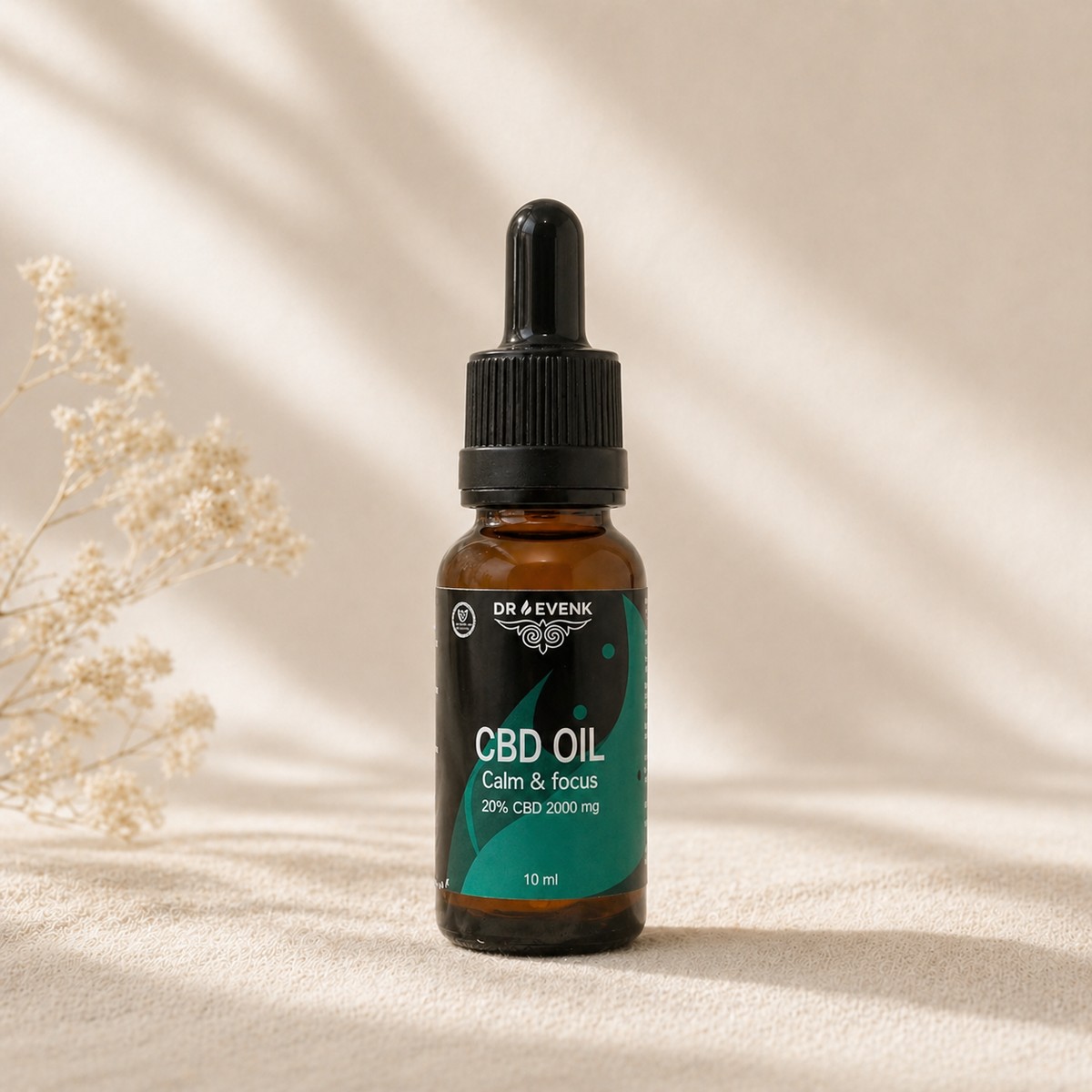 Dr. Evenk CBD Oil 20%, масляный 10 мл — Экстракт, 10 мл, 20% CBD (≈2000 мг)